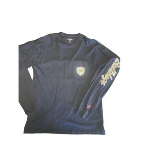 Butler University Bulldogs Long Sleeve Pocket T Shirt Unisex Navy Blue - Medium